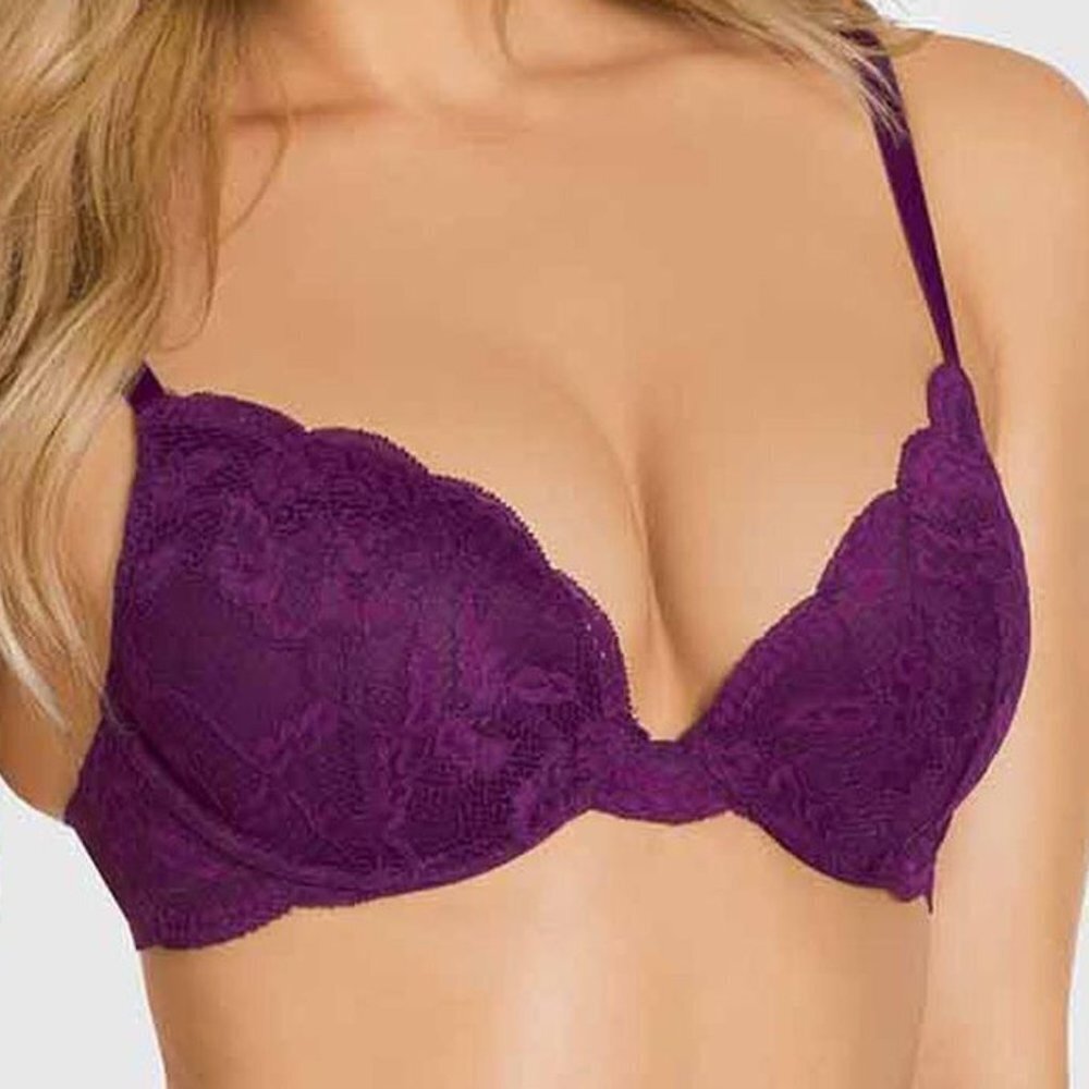 3/$30💥 La Senza Purple Plunge Bra OBSESSION (32B)